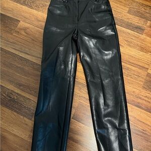 Aritzia Black Faux Leather Pants